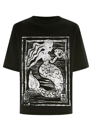 MERMAID ART TEE - BLACK