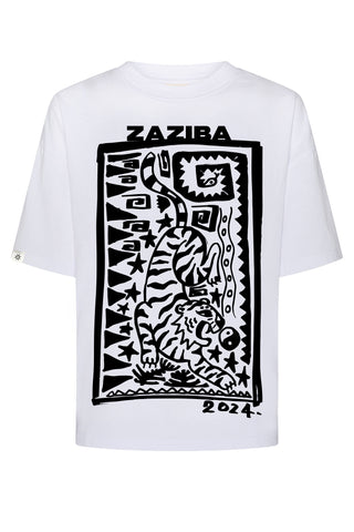 TIGER ART TSHIRT - WHITE