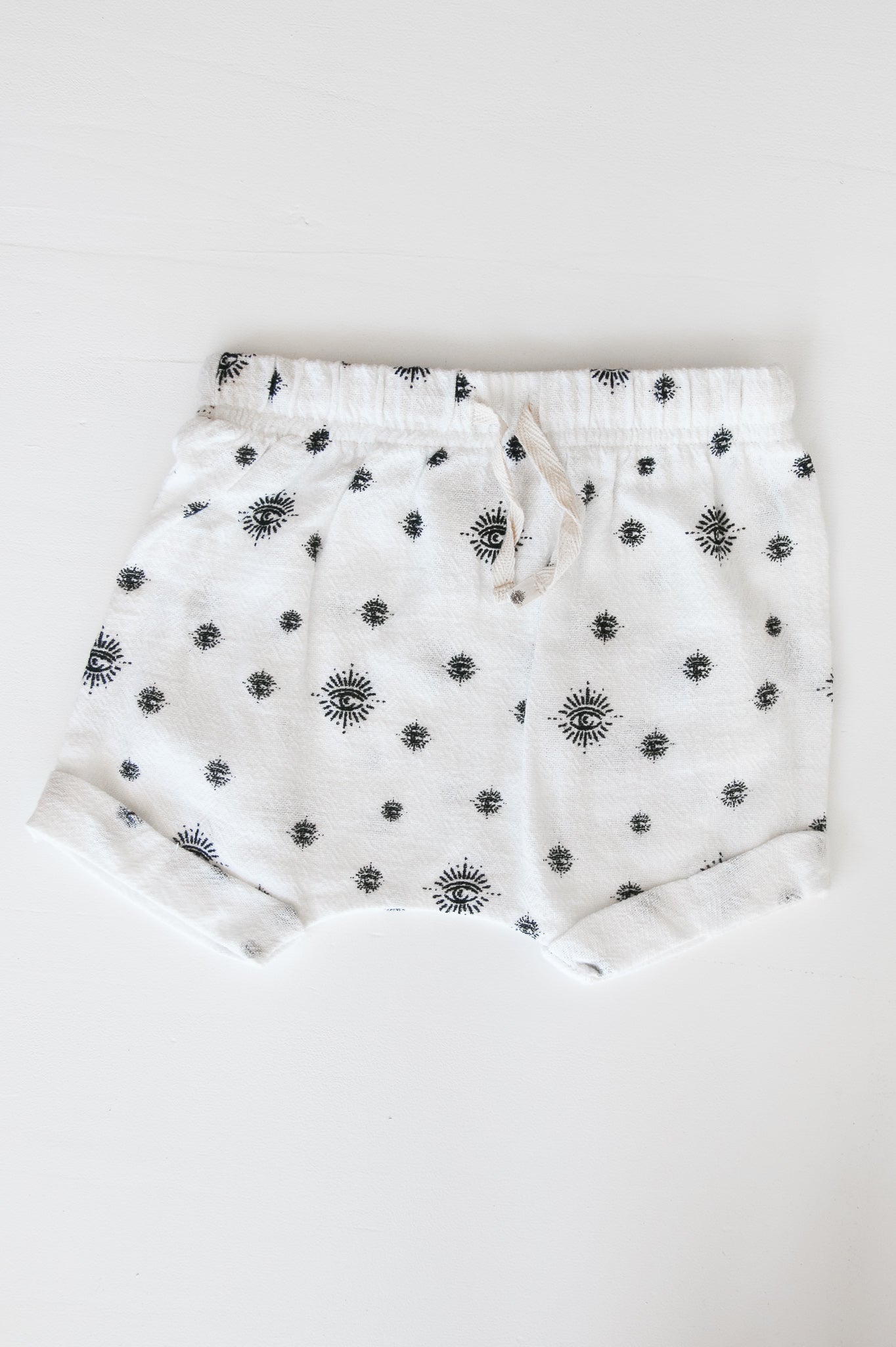 White Organic Cotton Baby Shorts Nirvana
