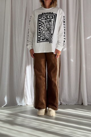 TIGER WE NEED ART LS TSHIRT - WHITE