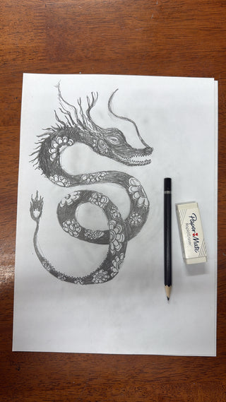 Drawing of a dragon
