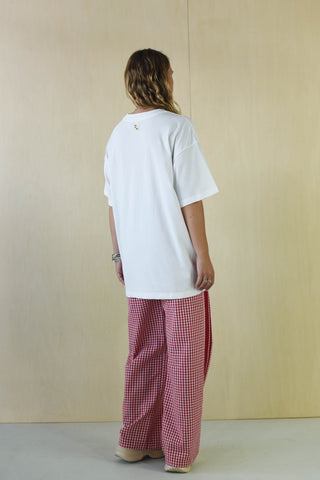 Poppy Art Tee - White