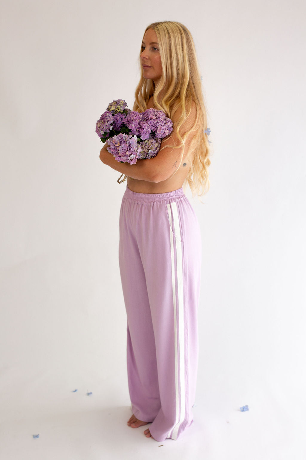JAYA LINEN PANT - MAUVE by Zaziba Studio