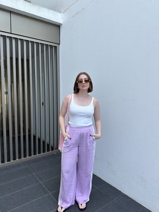 Jaya Linen Pant - Mauve