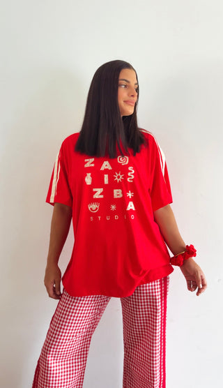 Vintage Sports Tee - Red