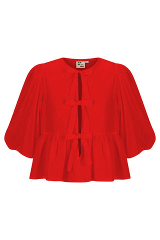 Red Tidal Blouse Front