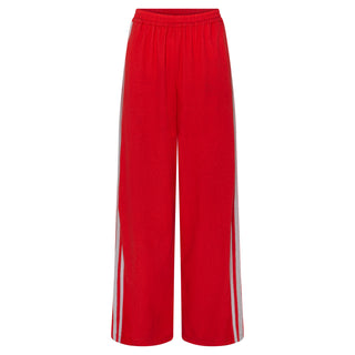 Jaya Linen Pant - Red with white stripes