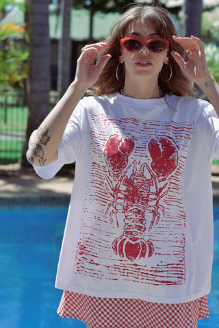 Lobster Art Tshirt - White