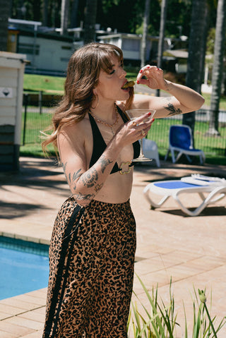 Jaya Linen Pant - Vogue Animal Print