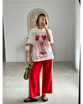 Jaya Linen Pant - Red