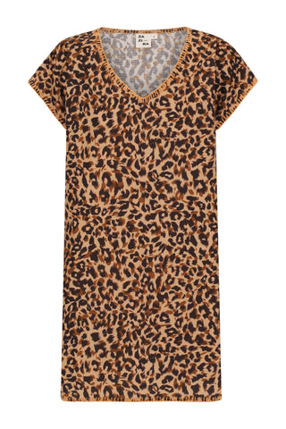 Cotton Shift Dress - Vogue Animal Print