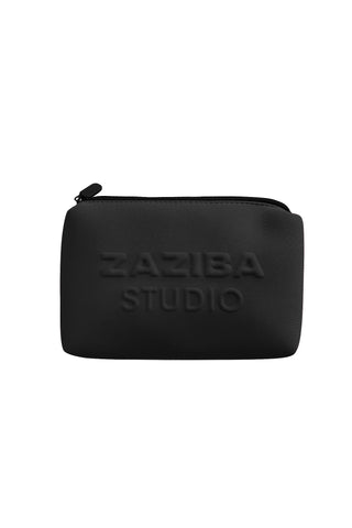 NEOPRENE MICRO CLUTCH BAG - BLACK