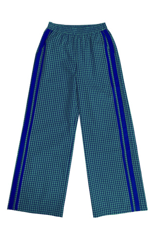 jaya gingham pant blue green
