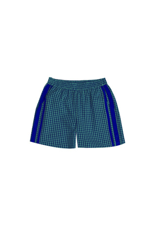 jaya gingham shorts blue green