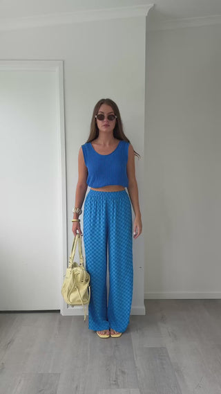 Blue crochet cami
