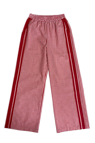 red gingham pant