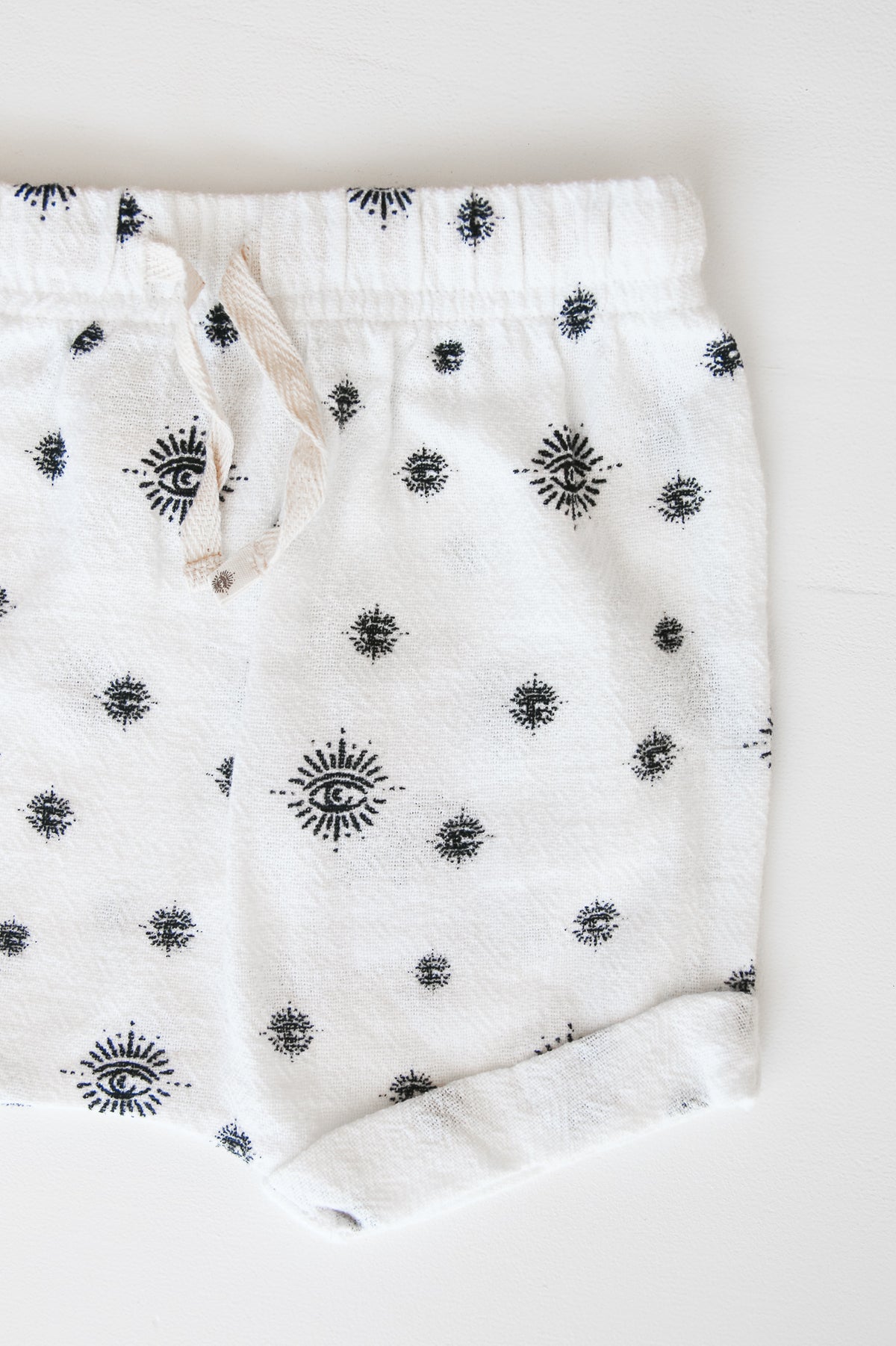 White Organic Cotton Baby Shorts Nirvana
